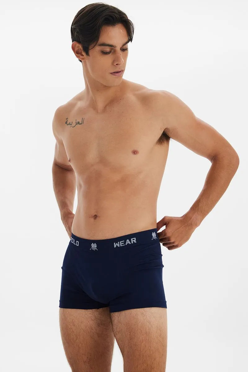 Kit com 3 Cuecas Boxer Polo Wear Masculina Original Microfibra Sem Costura Conforto Premium Branca