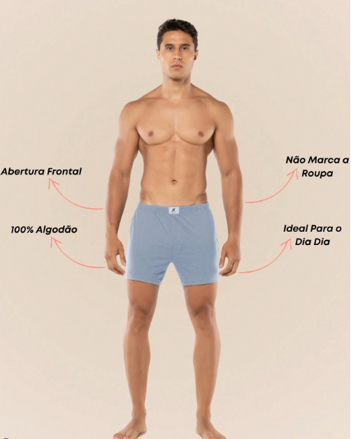 Cueca Samba Canção Masculina 100% Algodão Preta