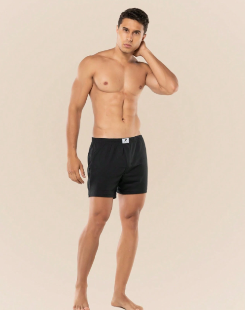 Cueca Samba Canção Masculina 100% Algodão Preta