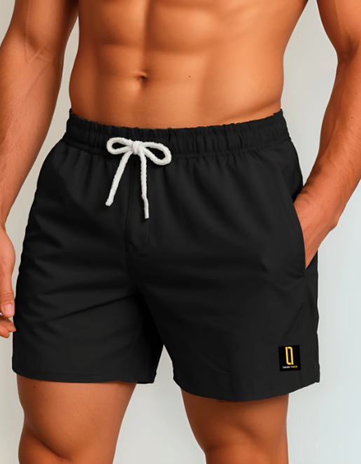 Short Bermuda Masculino Moda Praia Tecido Premium Laranja
