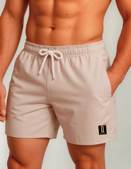 Short Bermuda Masculino Moda Praia Tecido Premium Laranja