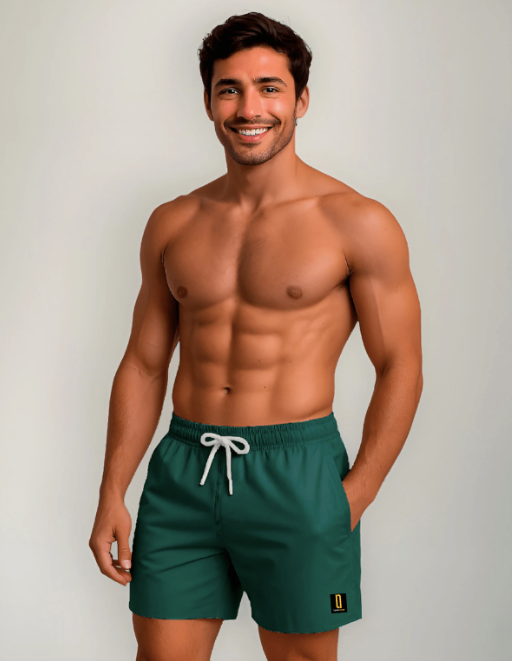 Short Bermuda Masculino Moda Praia Tecido Premium Laranja