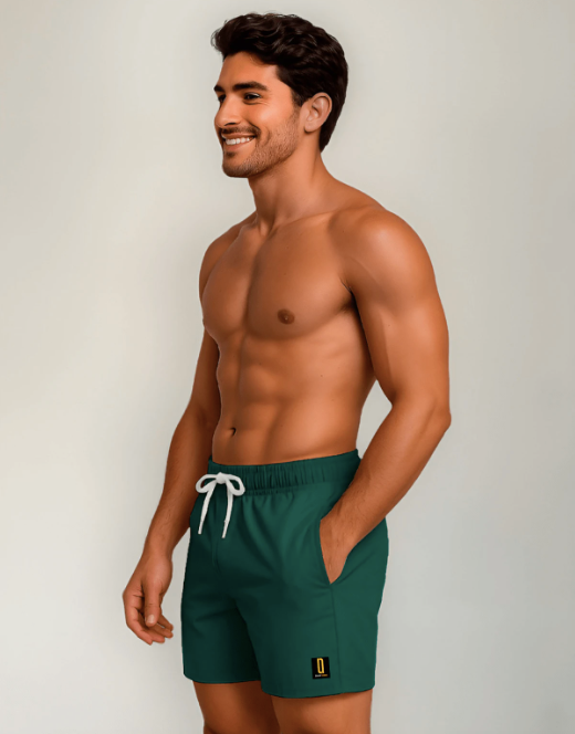 Short Bermuda Masculino Moda Praia Tecido Premium Laranja