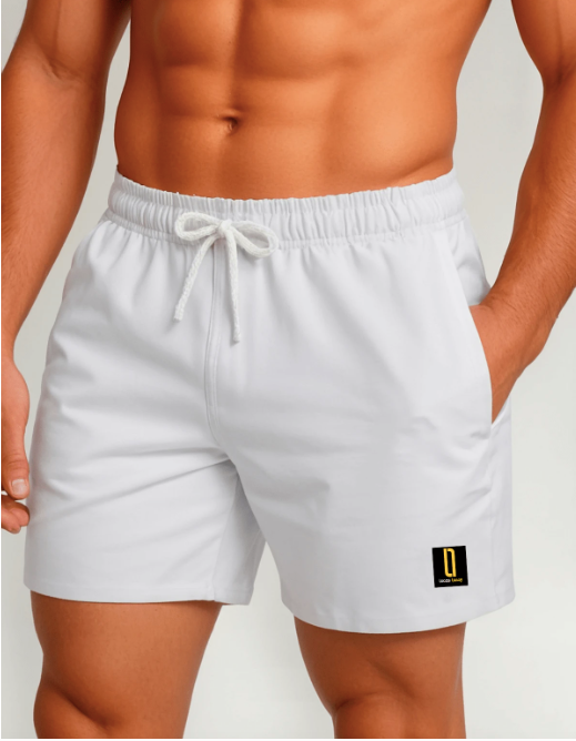Short Bermuda Masculino Moda Praia Tecido Premium Laranja