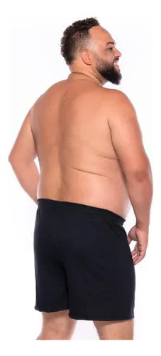 Cueca Samba Canção Plus Size Tamanho Grande 100% Algodão Preta
