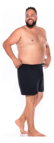 Cueca Samba Canção Plus Size Tamanho Grande 100% Algodão Preta