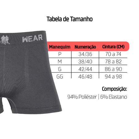 Kit com 3 Cuecas Boxer Polo Wear Masculina Original Microfibra Sem Costura Conforto Premium Branca